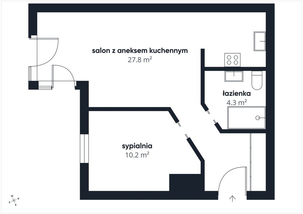 2 pokoje | 43 m² | taras + schowek | 3,15 m | Zielony Żoliborz
