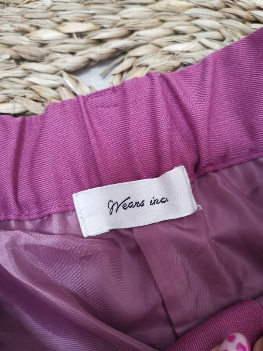 Różowe spodnie eleganckie wears inc 38 m garniturowe