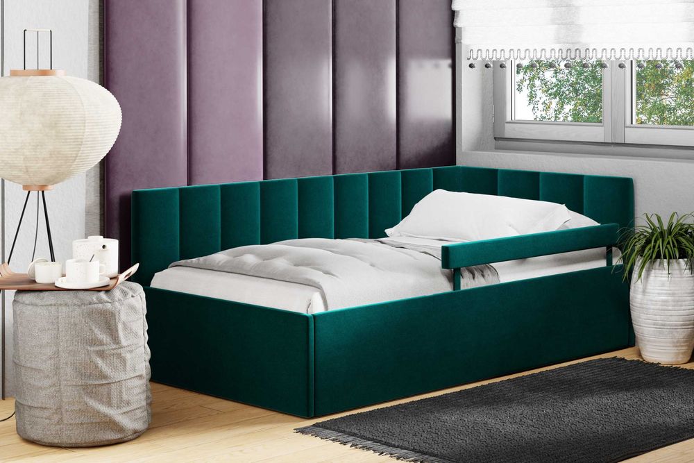 Tapczan Łóżko młodzieżowe z stelażem+ pojemnik szybka wysyłka