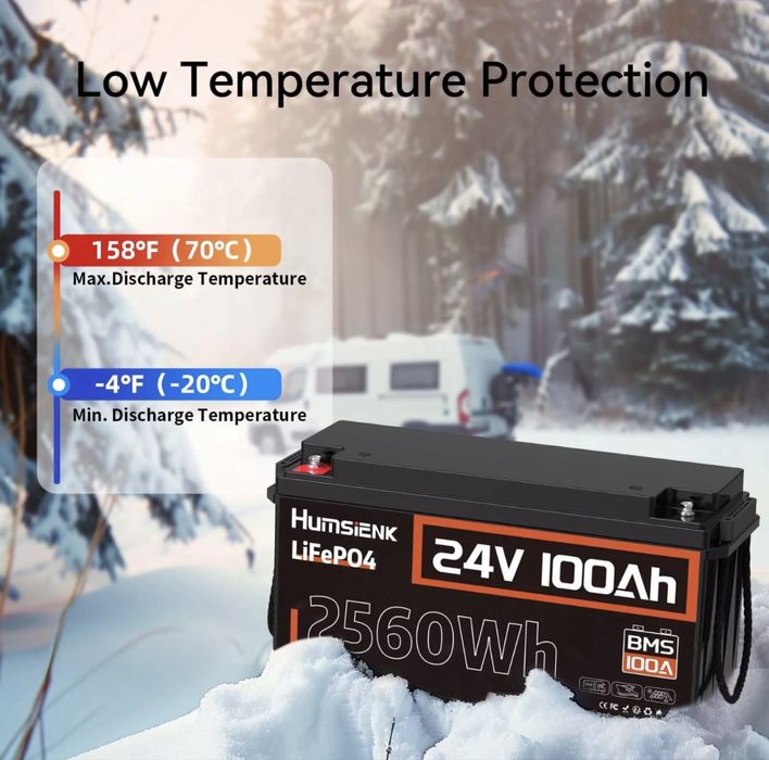 24V 100Ah Humsienk LiFePO4 акумулятори