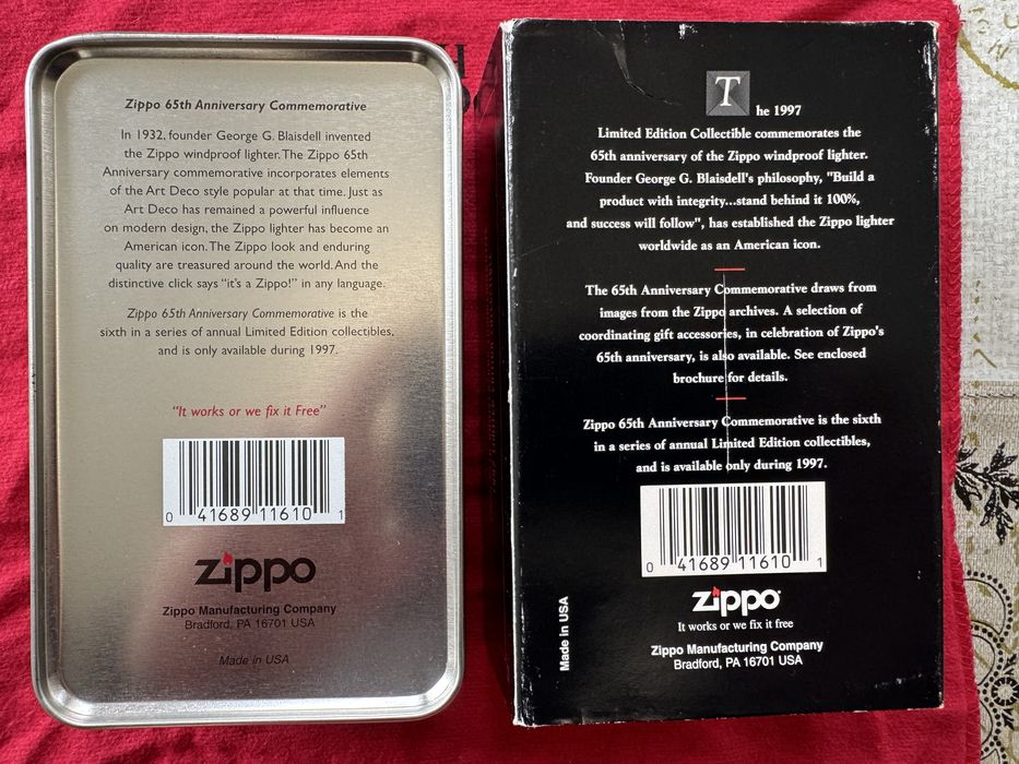 Zippo 65th Anniversary Limited edition.