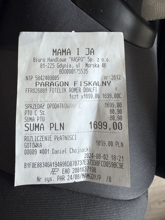 Fotelik samochodowy + baza