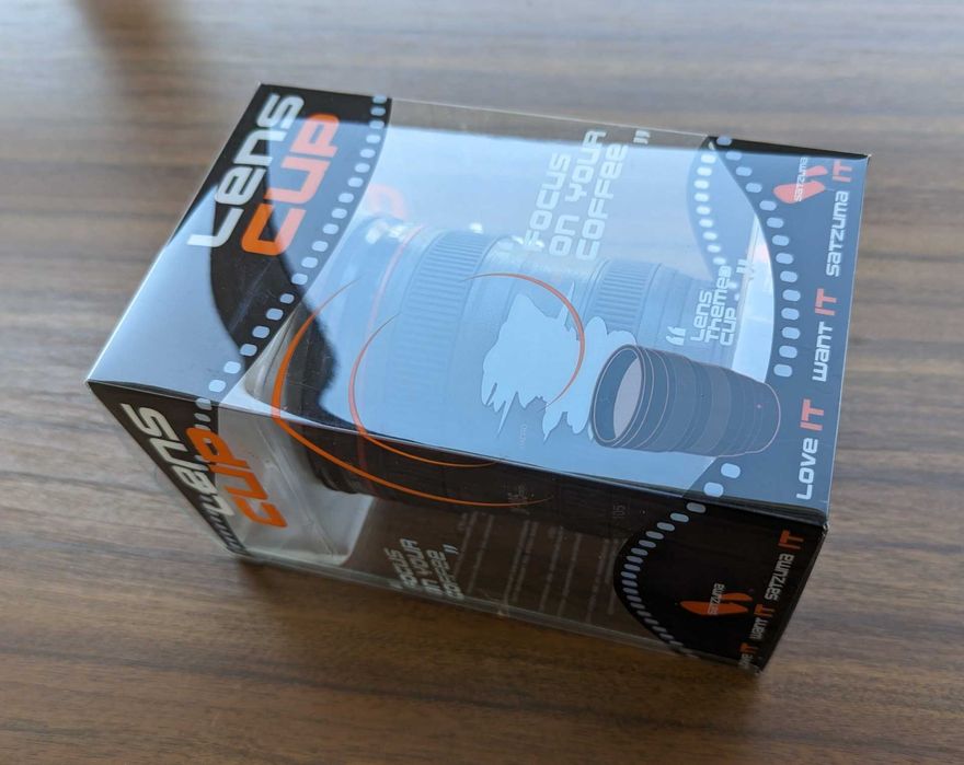 Caneca em Forma de Lente Fotográfica