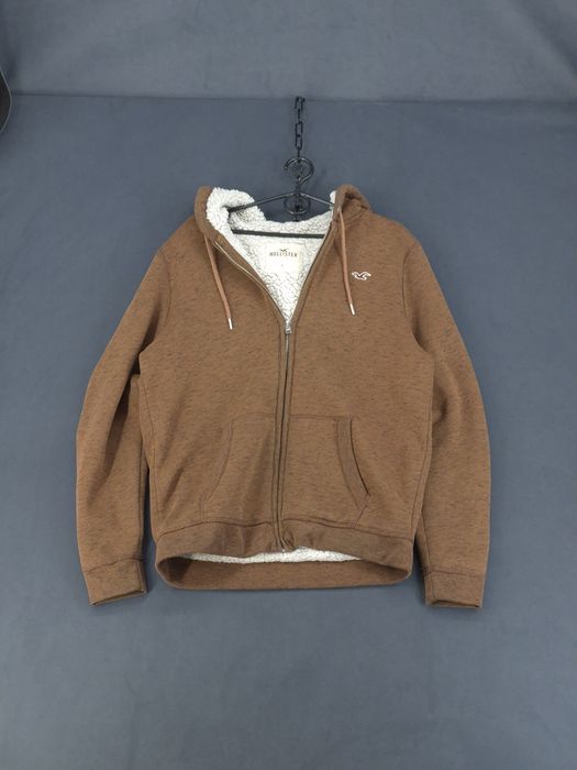 y2k Hollister Bluza Rozpinana z Kapturem Futerko Sherpa L