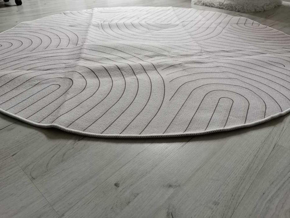 Dywan okrągły 140 cm antypoślizgowy