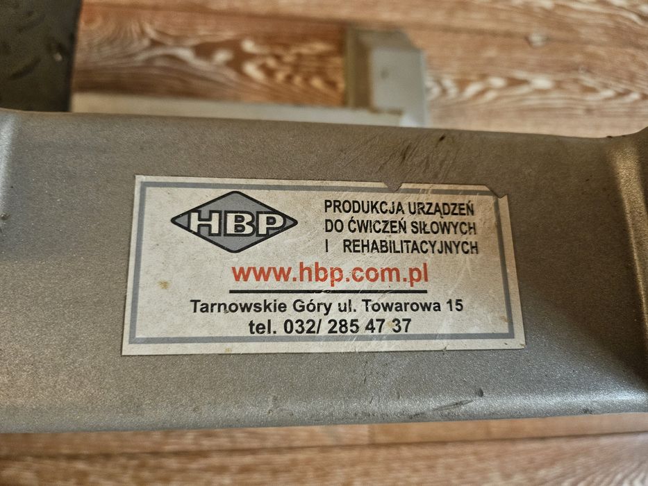 Ławka płaska z asekuracją i podestem HBP z blokada gryfu