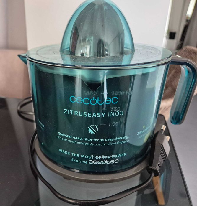 Sokowirówka Cecotec wyciskarka do cytrusów srebrny/szary 40 W jak nowa