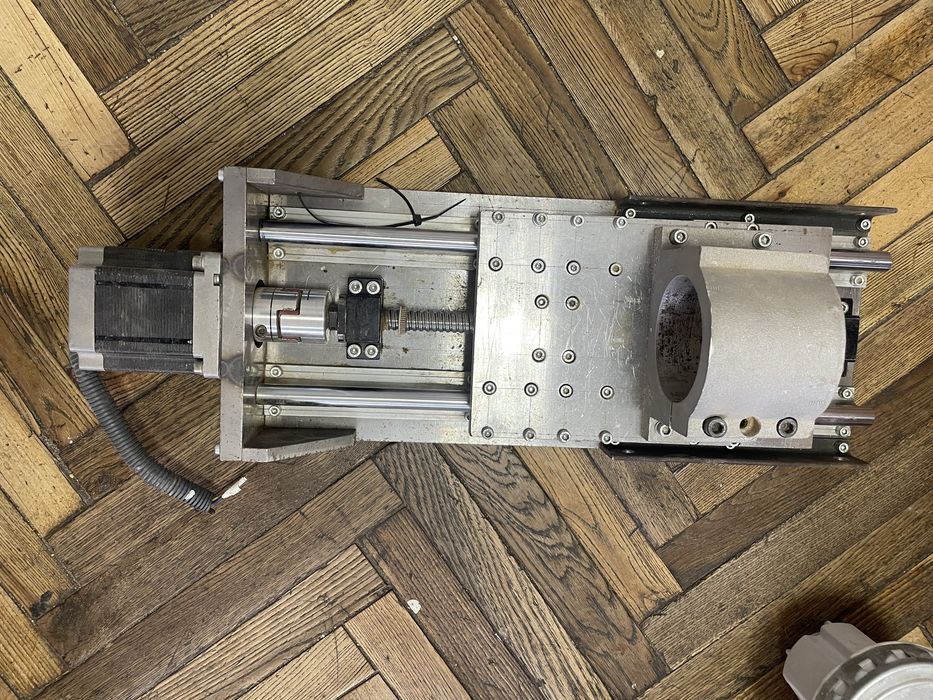 Линейная ось ЧПУ CNC с шаговым двигателем и направляющими, каретка
