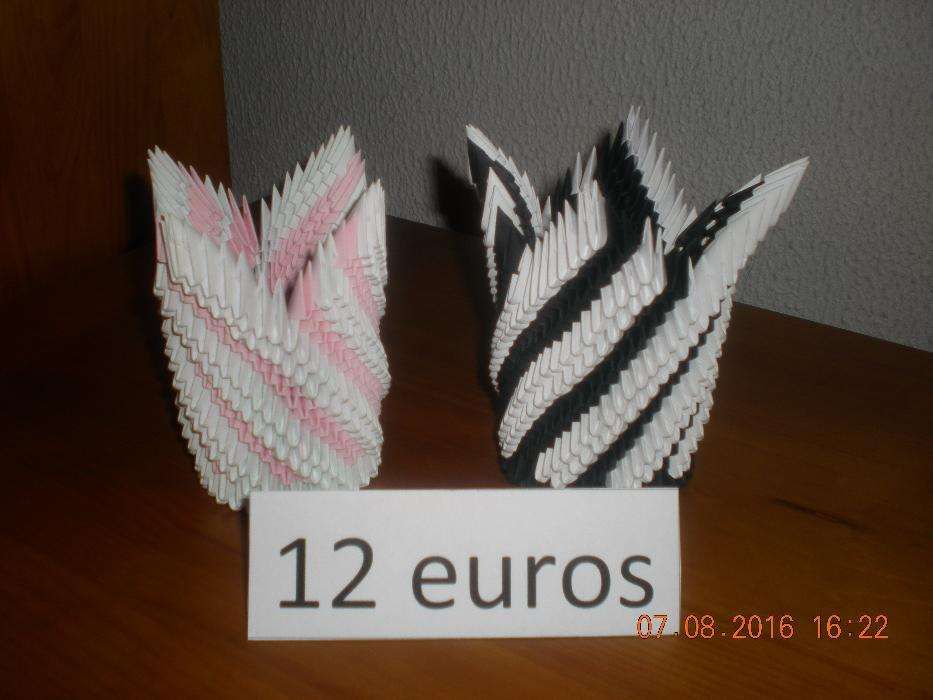 Jarras em Origami 3d
