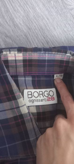 Śliczna koszula w kratę męska 42 xl 100% bawelna