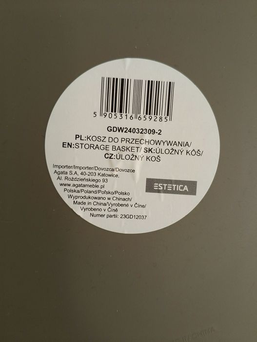 Kosz do przechowywania