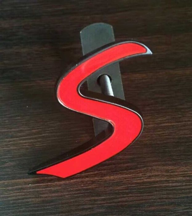 Nowy emblemat znaczek " S " do MINI Cooper przykręcany przyklejany