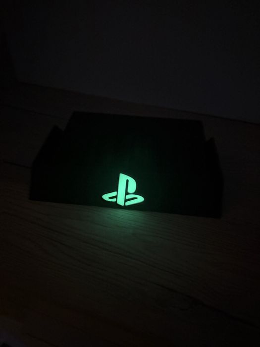 Stojak Podstawka na Gry Ps2 Ps3 Ps4 Ps5 napis fluorescencyjny