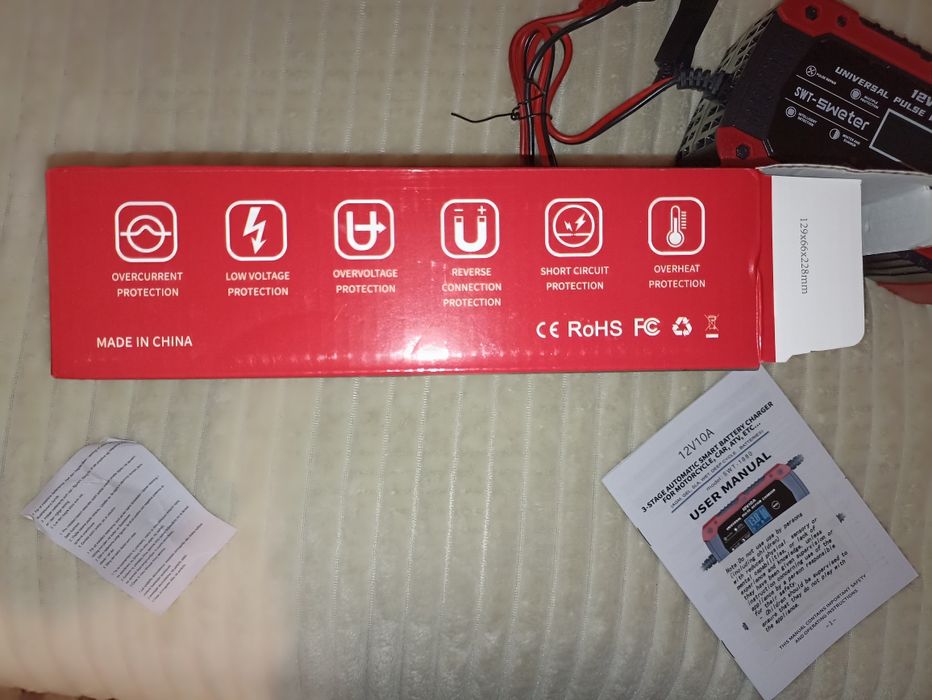 Зарядний пристрій 12v 10A авто, мото, repair, lifepo4