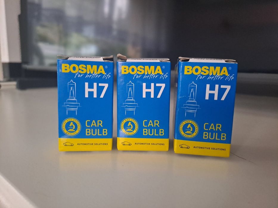 3 żarówki H7 Bosma