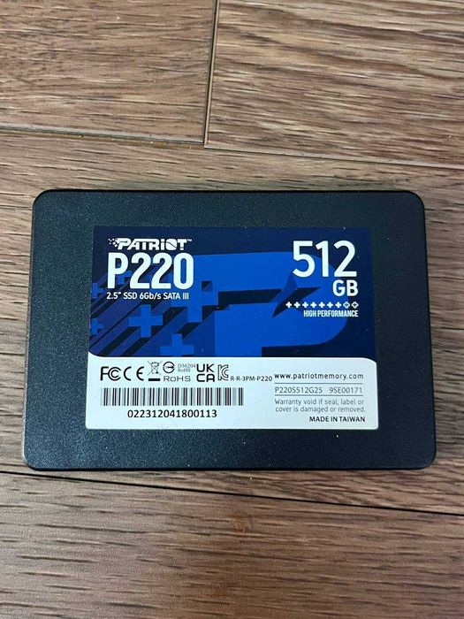 SSD Patriot P220 512 GB\2.5” SATA III