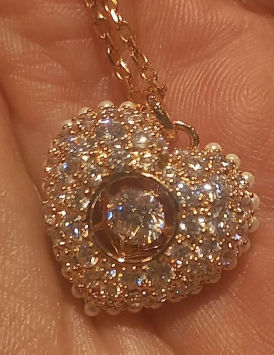 Swarovski NOVO Lacado a rosa dourado