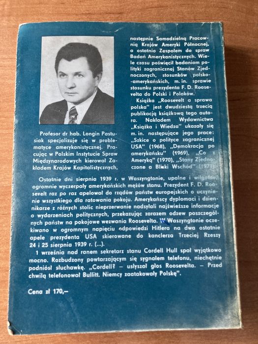 Książka,,Roosevelt a sprawa Polska „1983 rok