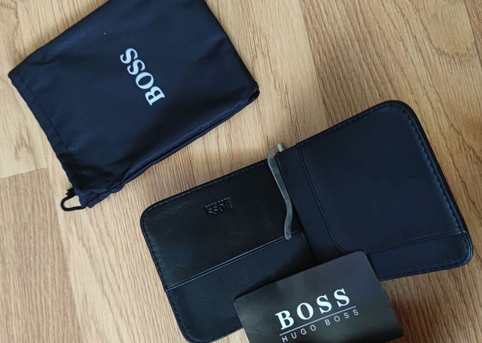 Hugo Boss, чохол для кредиток, оригінал, шкіра