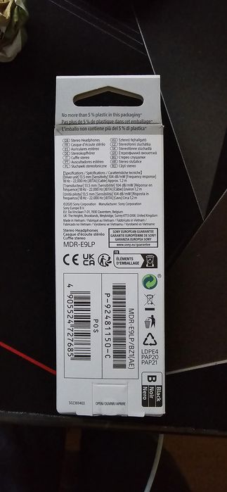 Auriculares Sony com fio mdr-e9lp