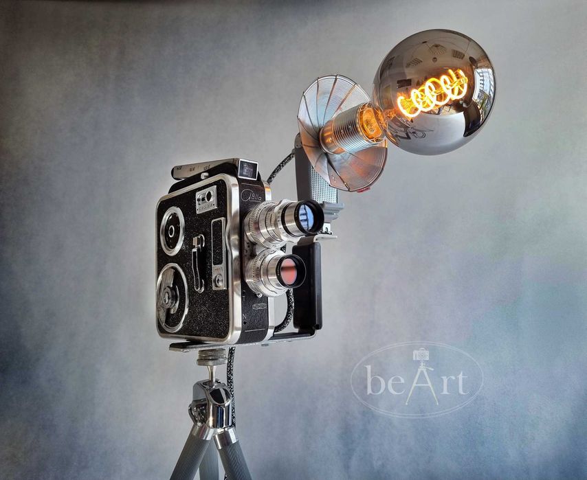 Piękna retro LAMPA z aparatu MEOPTA 8IIA vintage