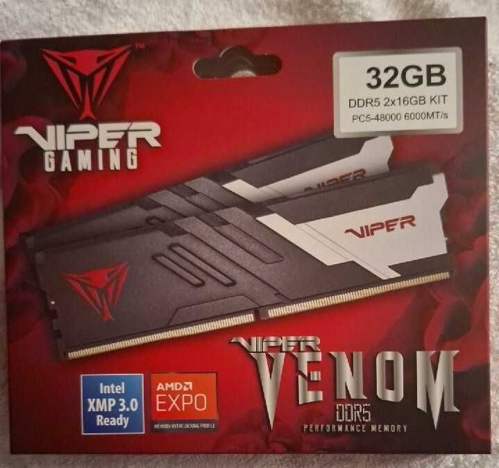 Pamięć Patriot Viper Venom, DDR5, 32 GB, 6000MHz, CL36