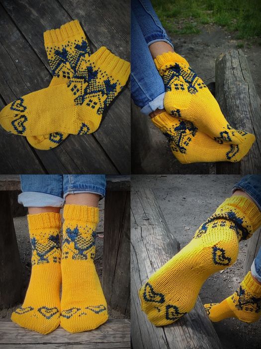 В'язані шкарпетки. Ручна робота