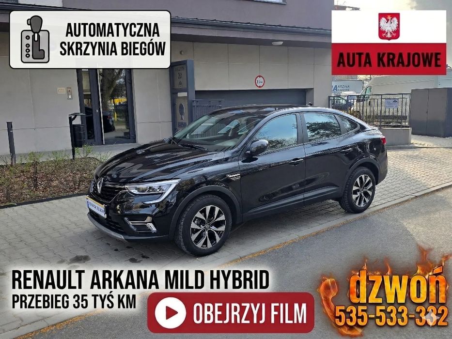 Renault Arkana Zobacz Film Prezentujący Pojazd Salon PL 1wł 36 tyś KM MildHybrid