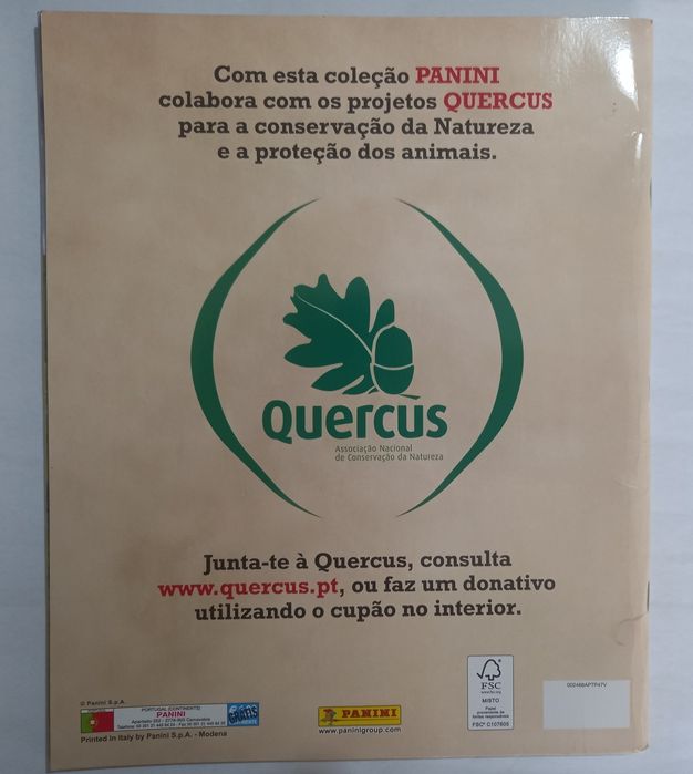 caderneta Grande álbum do Mundo Animal 2013  sem colagens