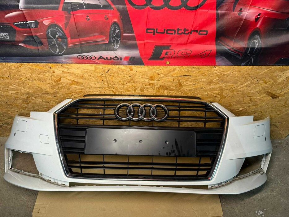 Zderzak przedni z grillem Audi A3 8V LIFT 15< zwykły nie s-line hatchback spryski 4xpdc