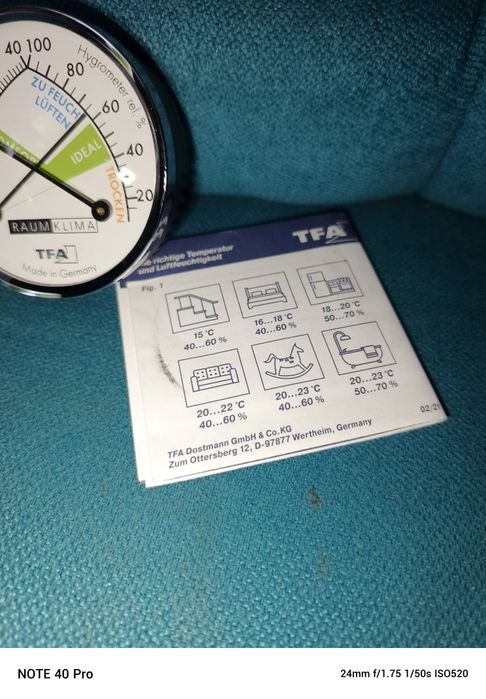 TFA Termometr higrometr wewnętrzny, 0-40°C,