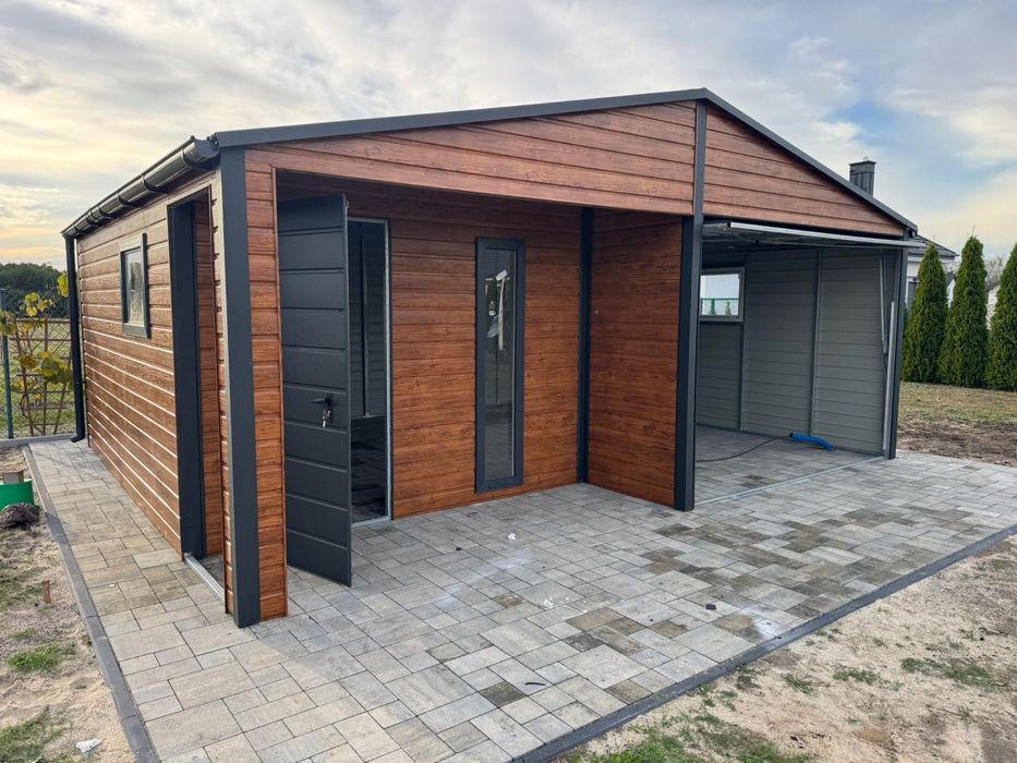 Garaż blaszany, profil zamkniety ocynkowany, każdy wymiar