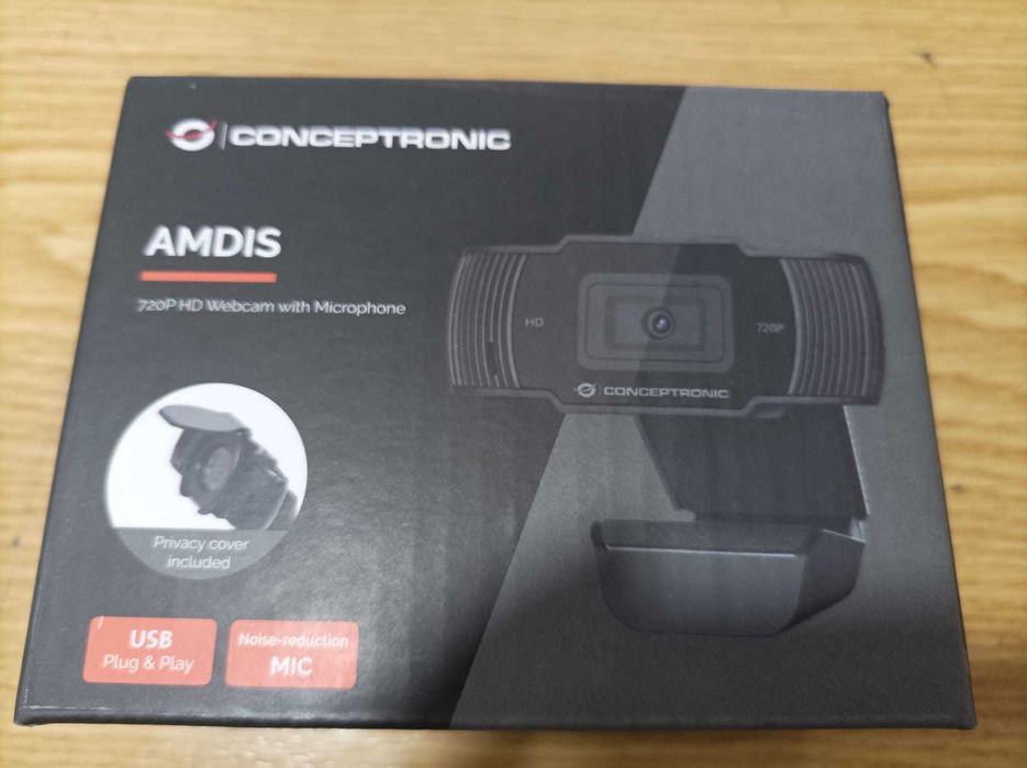 Webcam CONCEPTRONIC Amdis03B 720HD USB 2.0 Preto
