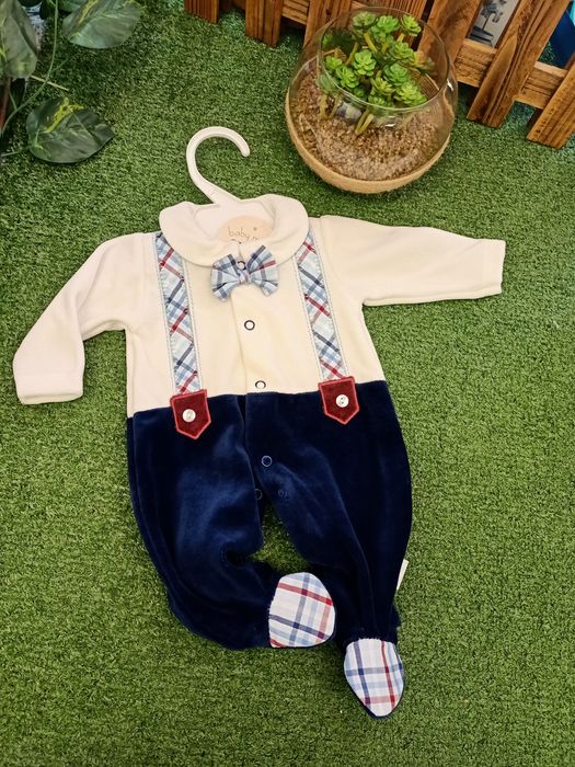 Babygrow veludo bebé menino