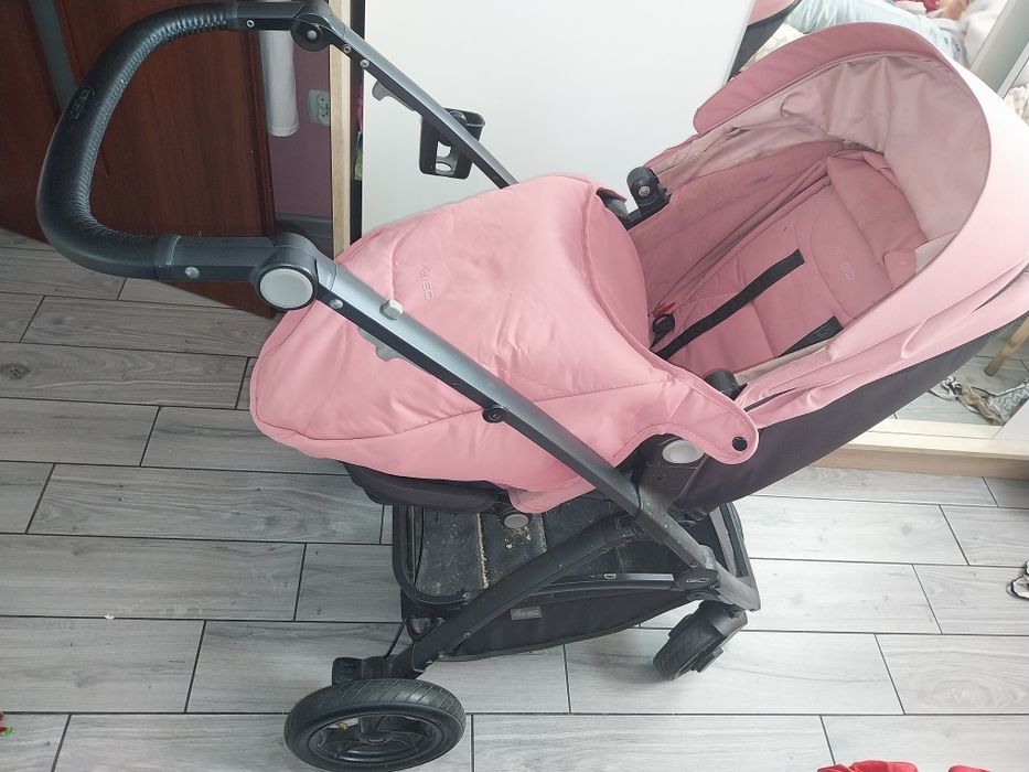 Wózek przód tył różowy