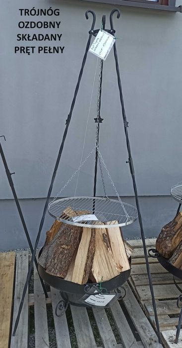 SOLIDNY trójnóg Grill elementy do budowy grilla ruszt palenisko