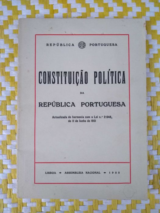 Constituição política da República Portuguesa – 1952