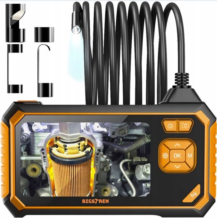 Kamera Inspekcyjna Endoskop 5m Full HD Wyświetlacz LCD USB 6LED IP67 d