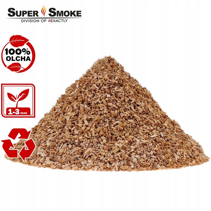 Zrębki Wędzarnicze Super Smoke OLCHA KL-02 (1-3mm) Small 6L Borniak