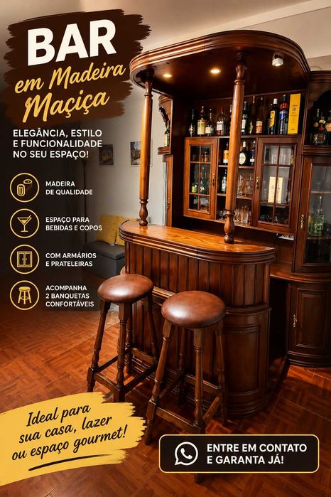 Bar madeira maciça (aos burlões, não percam tempo)