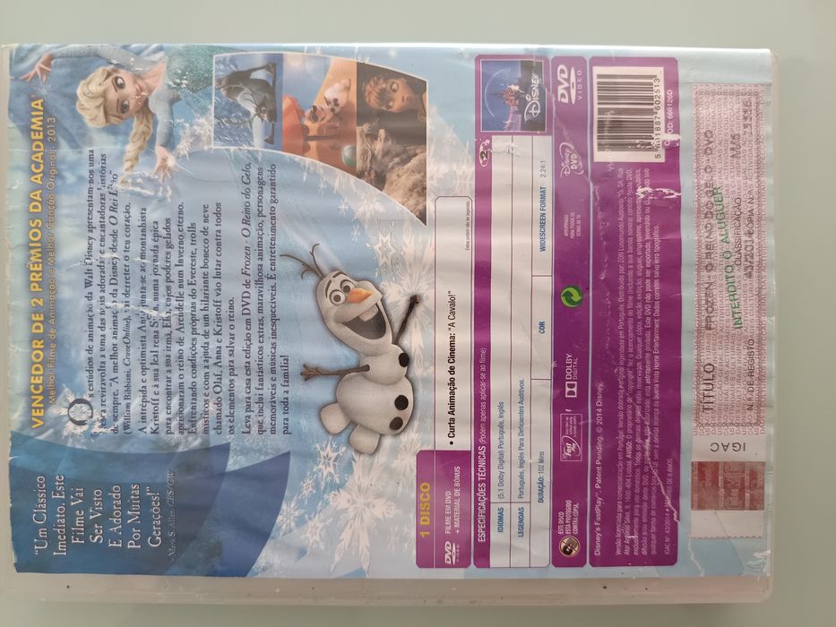 DVD Disney Frozen o reino do gelo