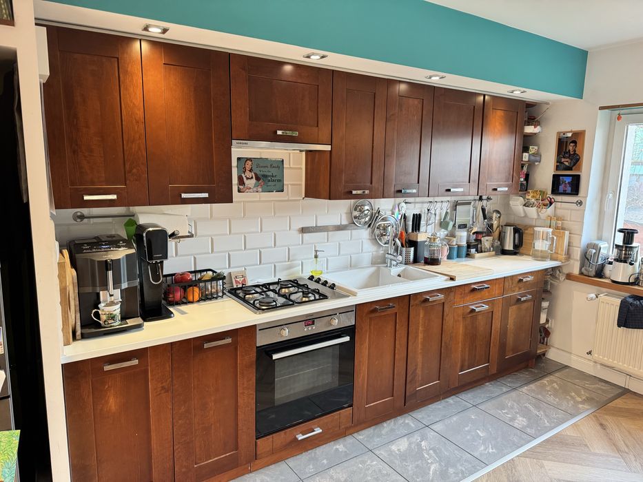 Kuchnia z AGD Kompletna Szafki Lodówka Zmywarka Piekarnik Plyta 350cm