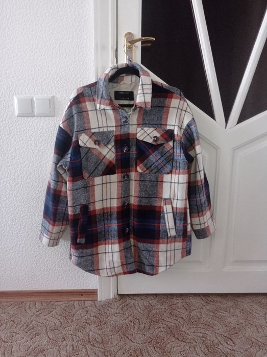 Рубашка в клетку теплая