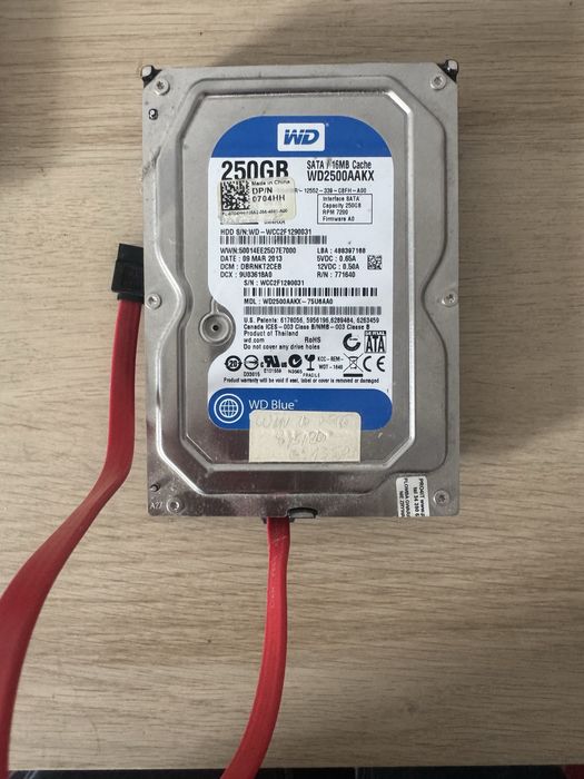 Dysk HDD WD Blue 250GB 3.5” SATA 7200 RPM WD2500AAKX