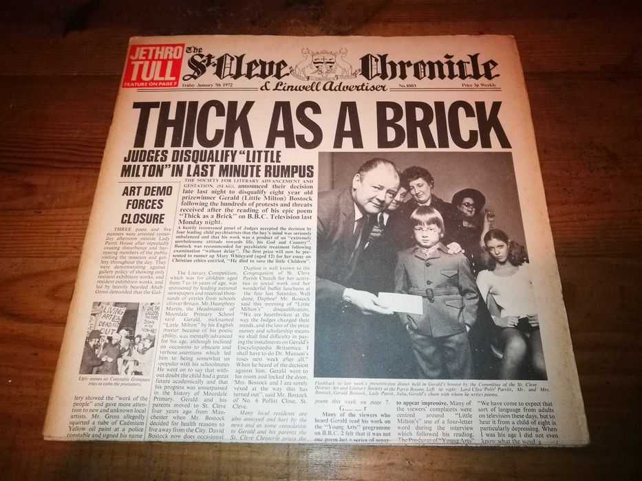 JETHRO TULL-Thick As A Brick (Ed Alemã-Capa JORNAL-1972 LP