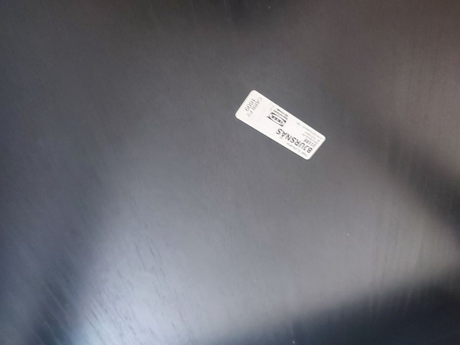 Zestaw stół okrągły czarny + 2 krzesła IKEA