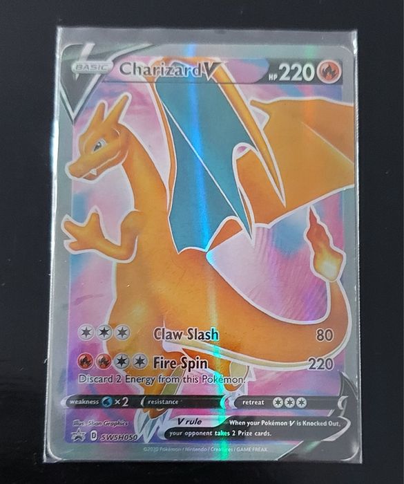 Charizard-VCromo Hp 220 Basic.Mais um Charizard-VMAX colecção 020/189