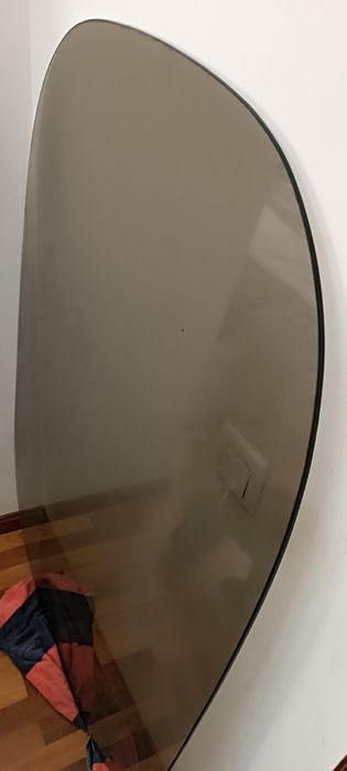 Tampo de vidro para mesa oval