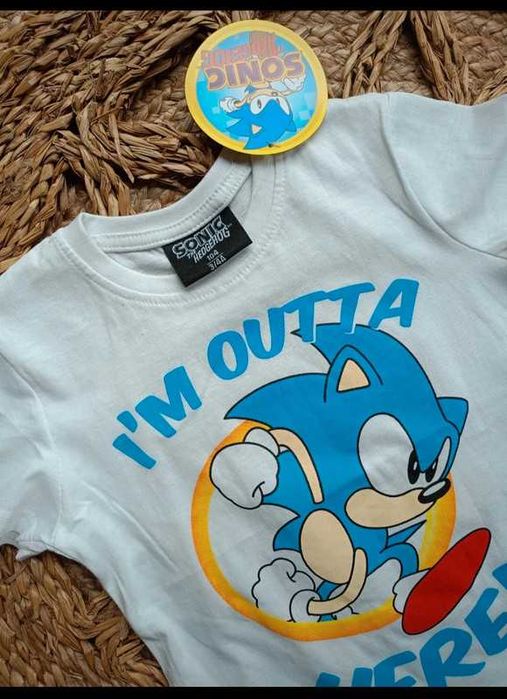 T-shirt bluzeczka Sonic chłopięca bluzka koszulka nowa