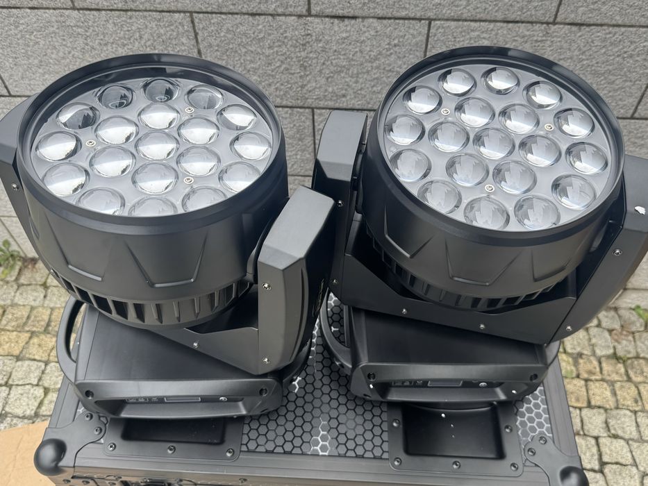 MOVING HEAD WASH 2 pçs  + Case 19x15w rgbw led  LER DESCRIÇÃO!